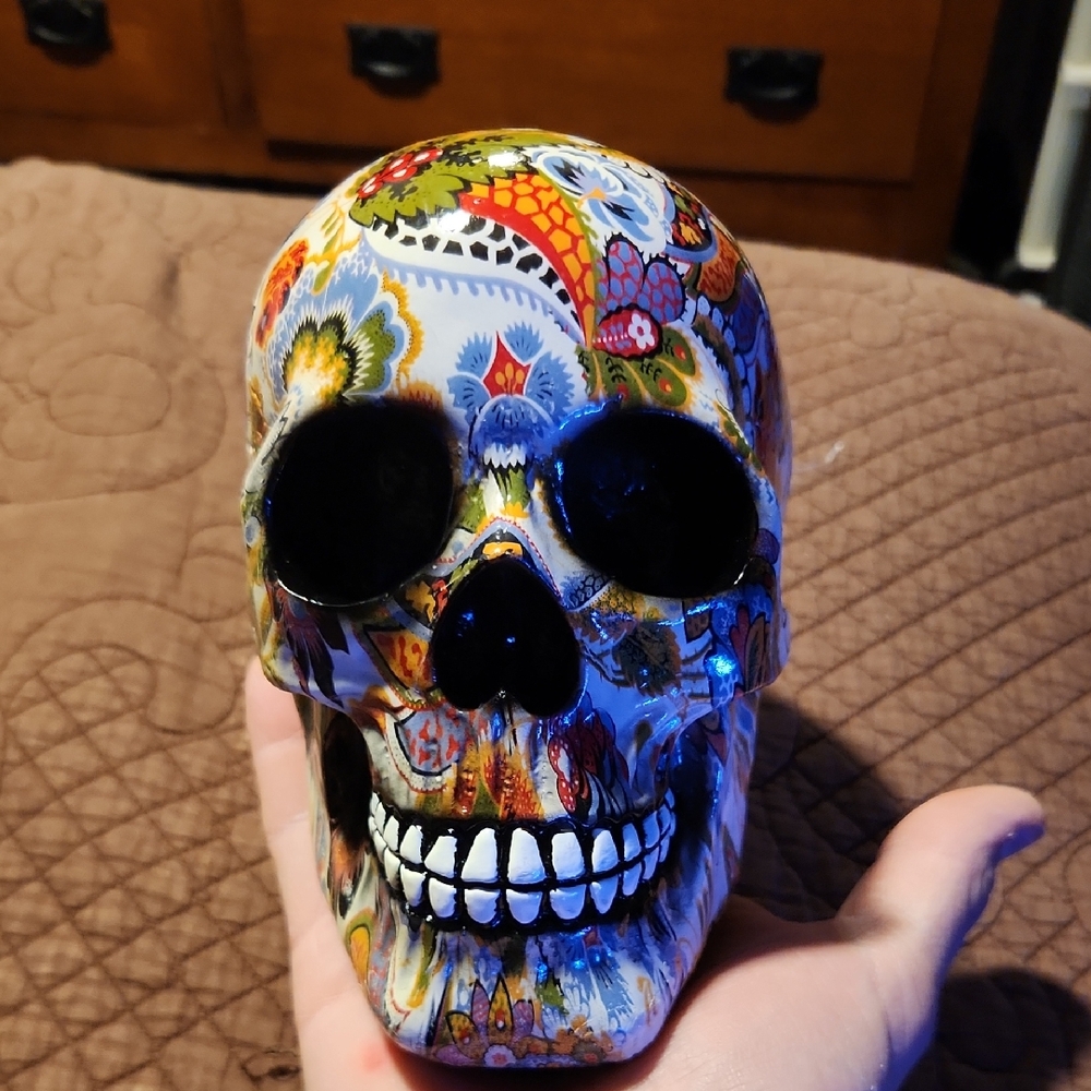 Colorful Decorative Skull 6"×6"×4"